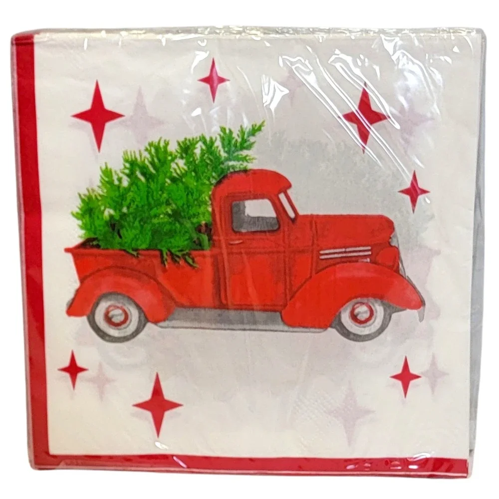 Holiday Time Red Truck Christmas Napkins 64 ct 2 Ply Party‎ Festive Holiday